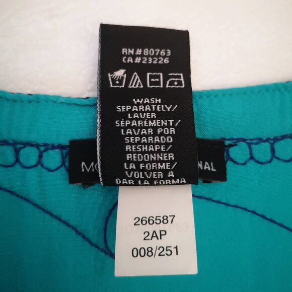 Moda International Ladies Size XL Teal & Purple Beach Coverup - Picture 5 of 9